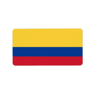 Etiqueta bandeira da Colômbia