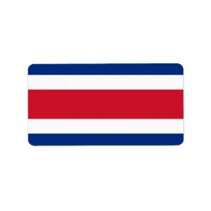 Etiqueta bandeira da Costa Rica
