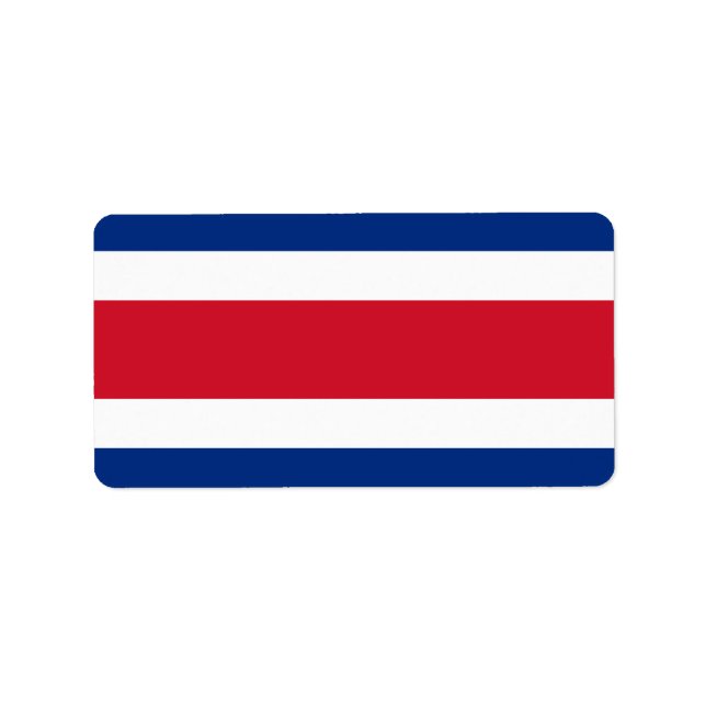 Etiqueta bandeira da Costa Rica (Frente)