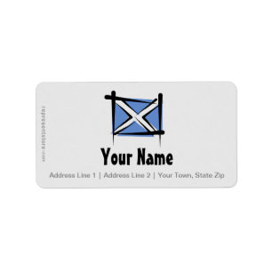 Etiqueta Bandeira da escova de Scotland