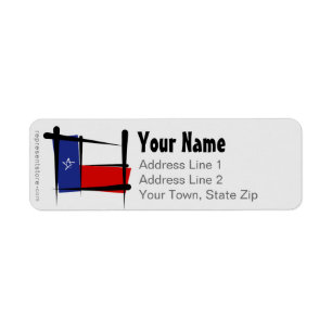 Etiqueta Bandeira da escova de Texas