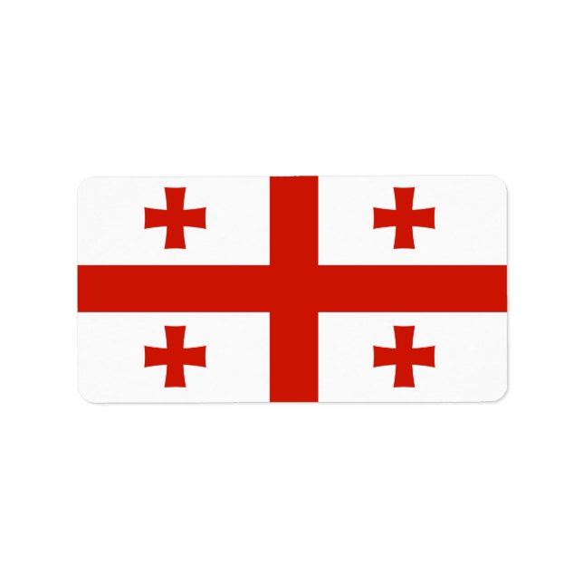 Etiqueta Bandeira da Geórgia (Frente)