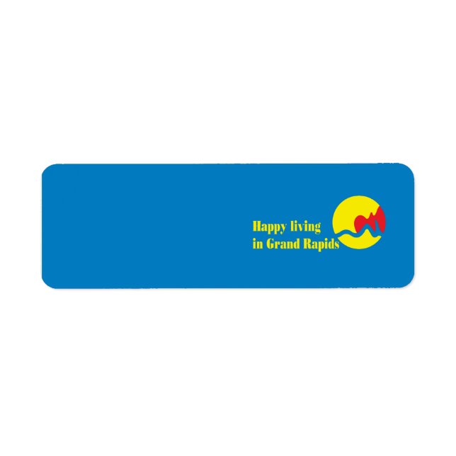Etiqueta Bandeira da Grande Rapids (Frente)