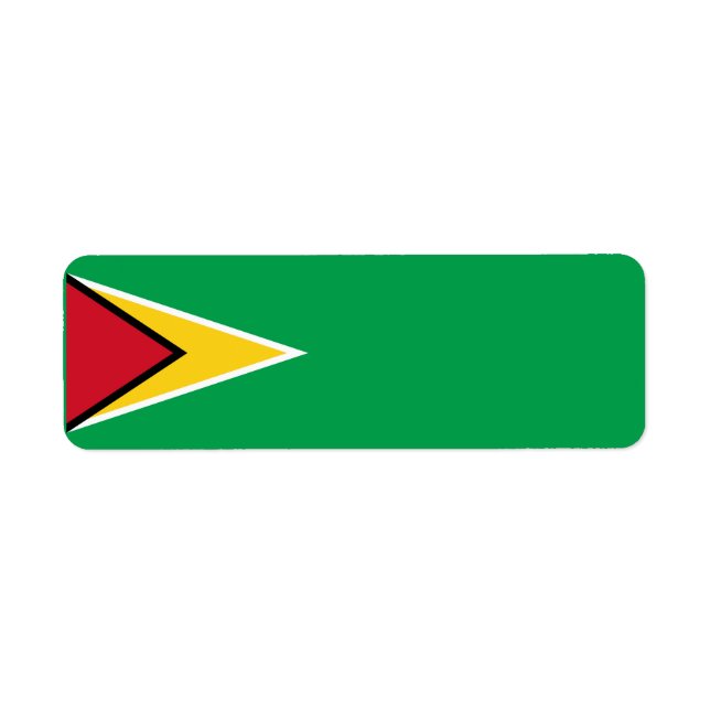Etiqueta bandeira da Guiana (Frente)