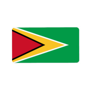 Etiqueta bandeira da Guiana