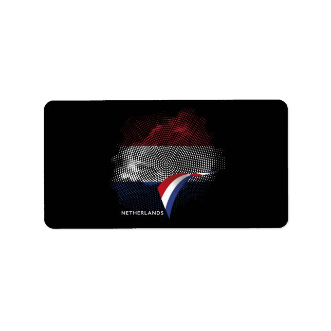 Etiqueta bandeira da Holanda (Frente)