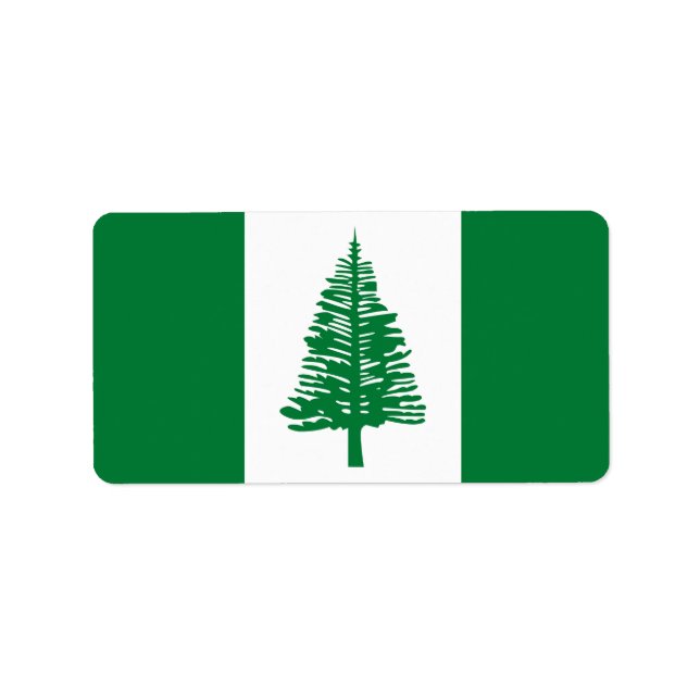 Etiqueta Bandeira da Ilha Norfolk (Frente)