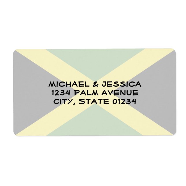 Etiqueta bandeira da Jamaica (Frente)