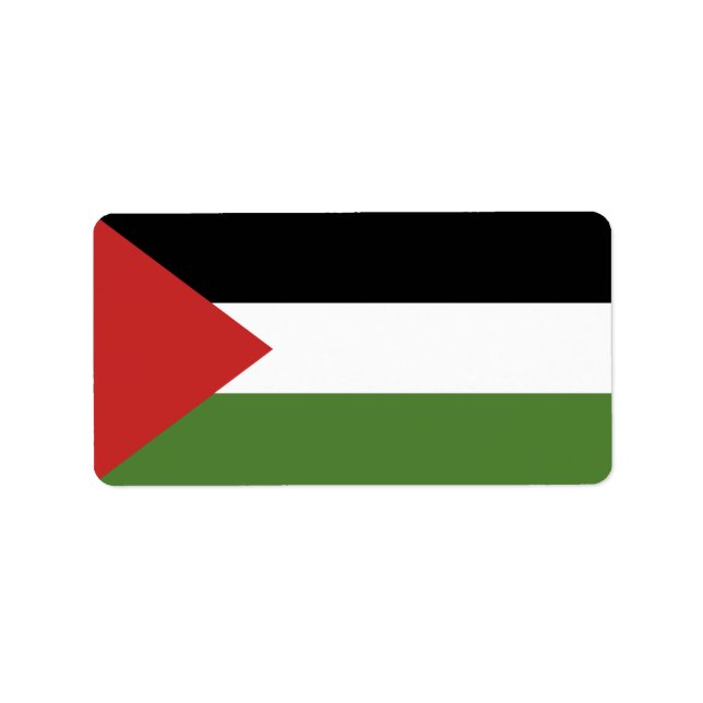 Etiqueta bandeira da Palestina (Frente)