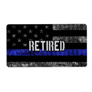 Etiqueta Bandeira da Polícia Aposentada e Perturbada