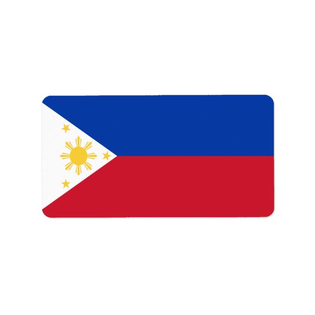 Etiqueta Bandeira das Filipinas (Frente)