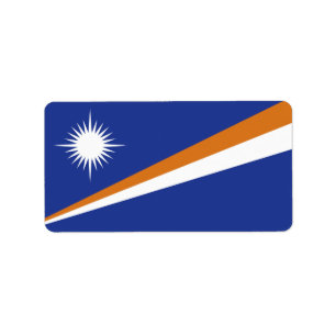 Etiqueta bandeira das Ilhas Marshall