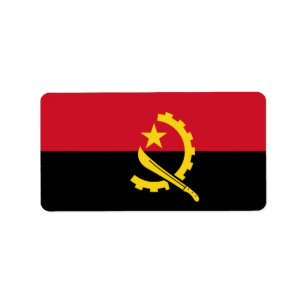 Etiqueta Bandeira de Angola