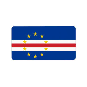 Etiqueta Bandeira de Cabo Verde