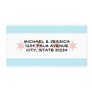 Etiqueta Bandeira de Chicago