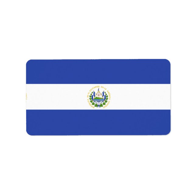 Etiqueta Bandeira de El Salvador (Frente)