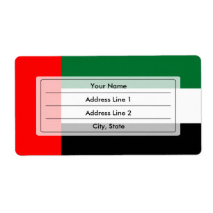 Etiqueta Bandeira de Emirati