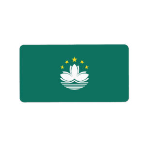 Etiqueta Bandeira de Macau