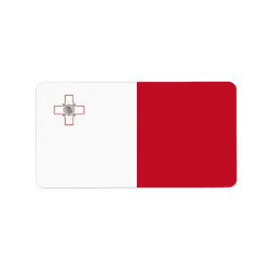 Etiqueta Bandeira de Malta