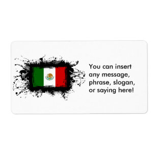 Etiqueta Bandeira de México