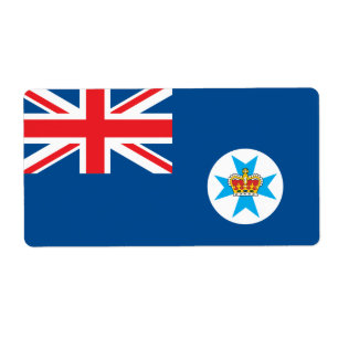 Etiqueta Bandeira de Queensland