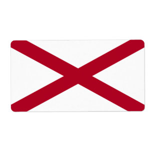 Etiqueta Bandeira do Alabama Label