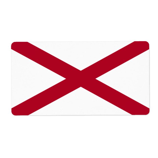 Etiqueta Bandeira do Alabama Label (Frente)