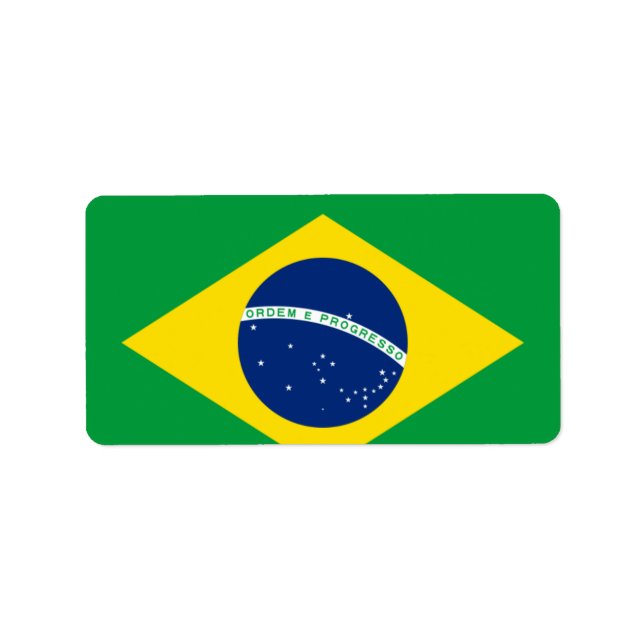 Etiqueta Bandeira do Brasil (Frente)