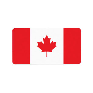 Etiqueta Bandeira do Canadá