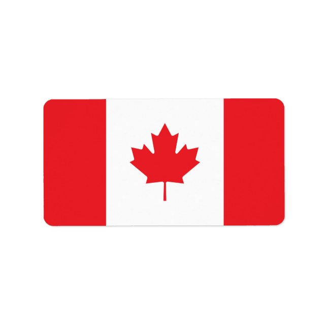 Etiqueta Bandeira do Canadá (Frente)