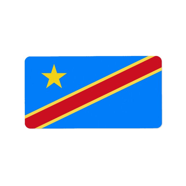 Etiqueta Bandeira do Congo (Frente)