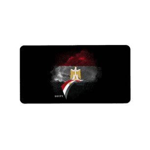Etiqueta bandeira do Egito