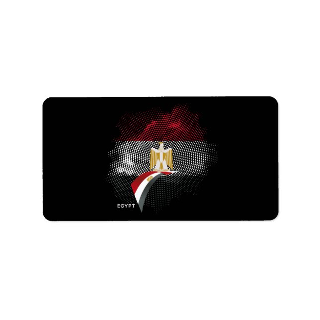 Etiqueta bandeira do Egito (Frente)