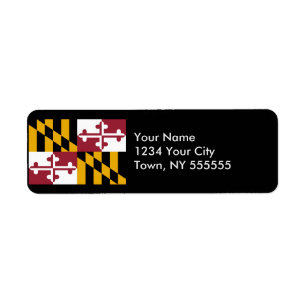 Etiqueta Bandeira do estado de Maryland