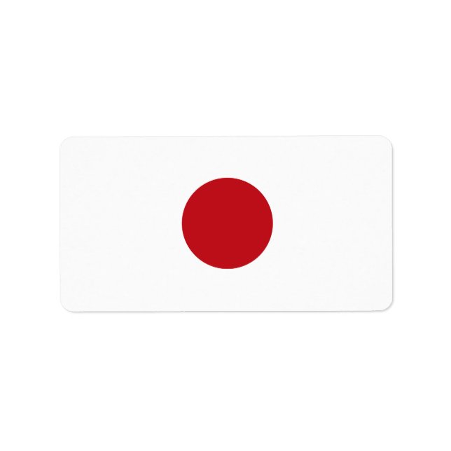 Etiqueta Bandeira do Japão (Frente)