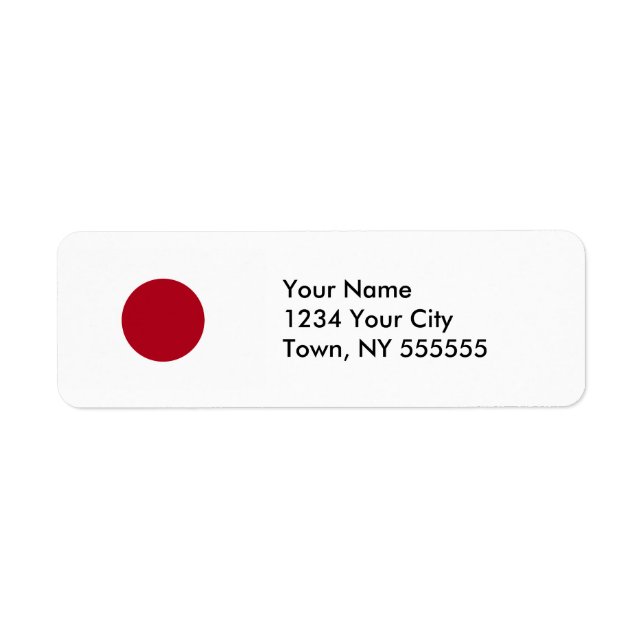 Etiqueta Bandeira do Japão (Frente)