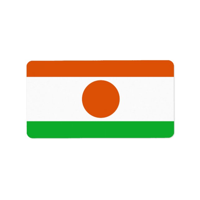Etiqueta Bandeira do Níger (Frente)