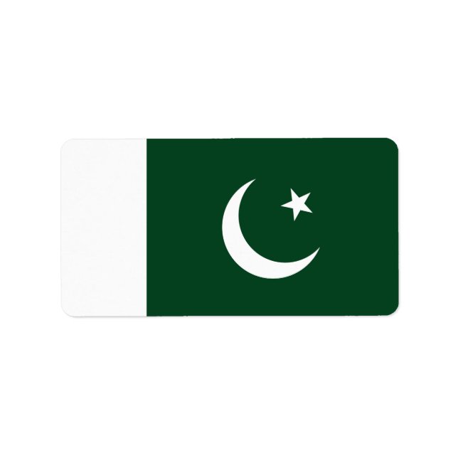 Etiqueta bandeira do Paquistão (Frente)