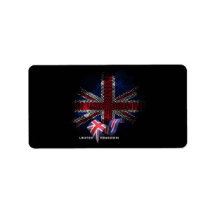 Etiqueta Bandeira do Reino Unido