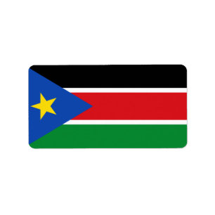 Etiqueta Bandeira do Sudão do Sul