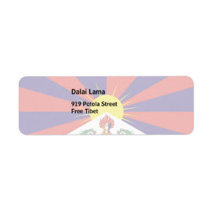 Etiqueta Bandeira do Tibete livre