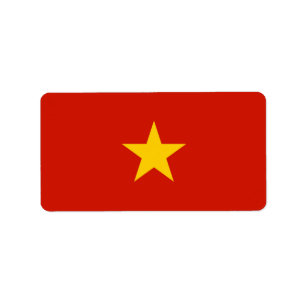 Etiqueta bandeira do Vietname