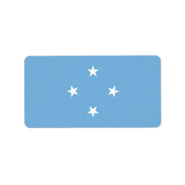 Etiqueta Bandeira dos Estados Federados da Micronésia