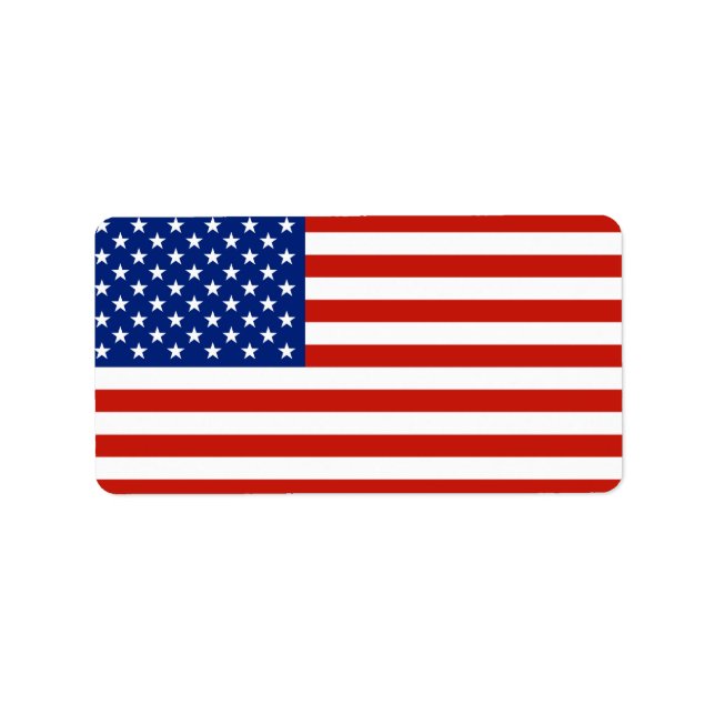 Etiqueta bandeira dos EUA (Frente)