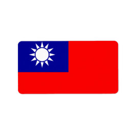 Etiqueta Bandeira dos rótulos de Taiwan