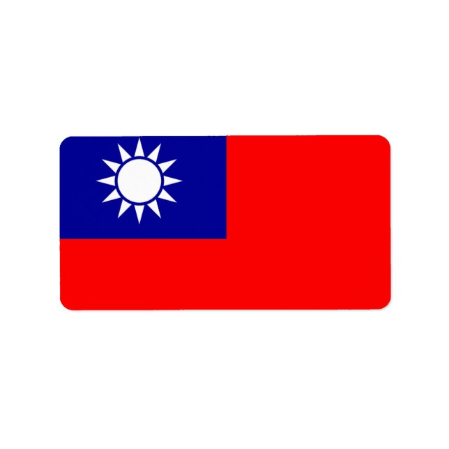 Etiqueta Bandeira dos rótulos de Taiwan (Frente)