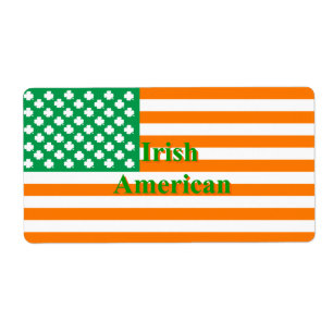 Etiqueta Bandeira irlandesa america