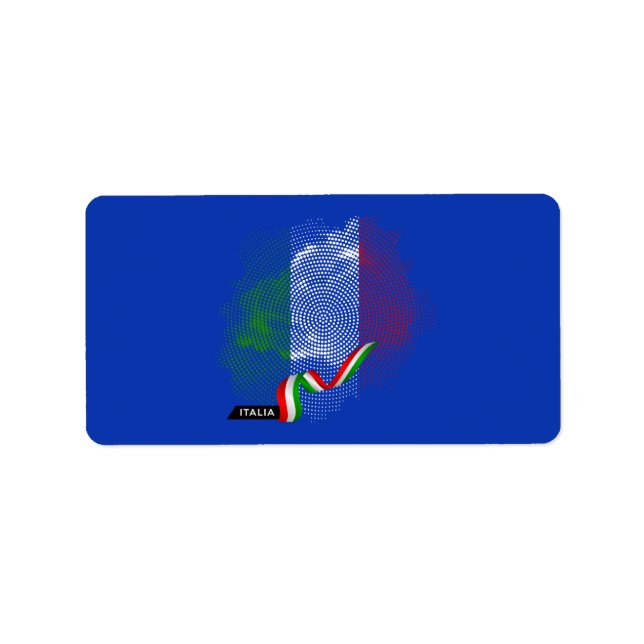 Etiqueta bandeira italiana (Frente)
