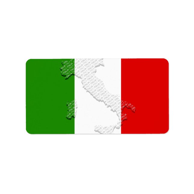 Etiqueta Bandeira italiana (Frente)