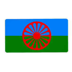 Etiqueta Bandeira oficial do cigano do Romani